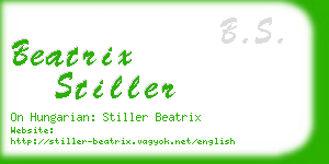 beatrix stiller business card